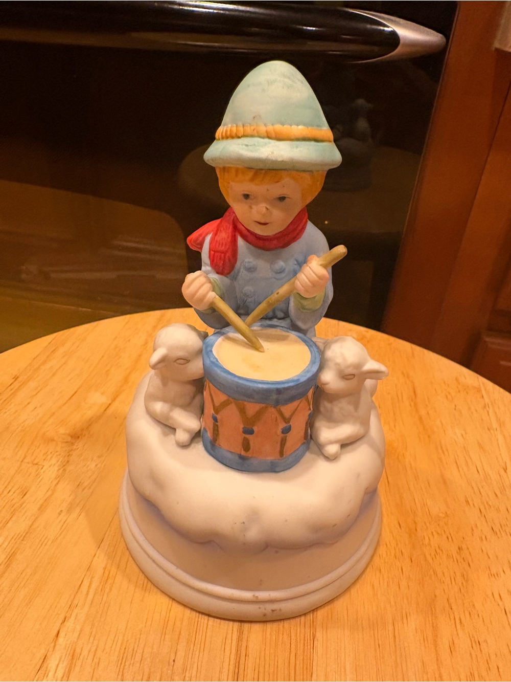Vintage Seymour Mann porcelain “ Little Drummer boy” wind up music box